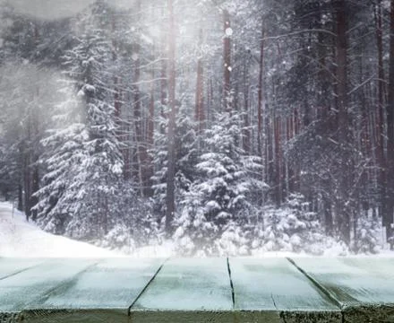 Winter blur background Stock Photos