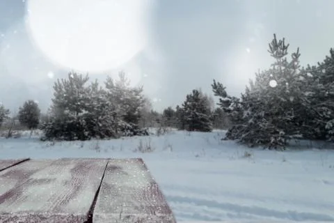 Winter blur background Stock Photos