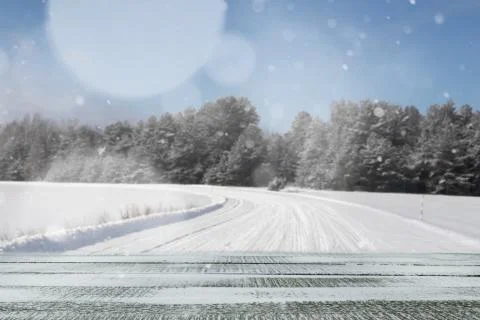 Winter blur background Stock Photos