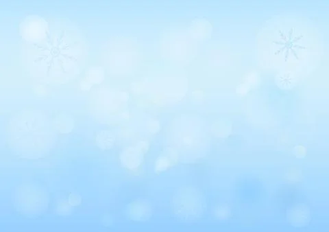 Winter bokeh abstract light background with snowflakes. Stock Illustration