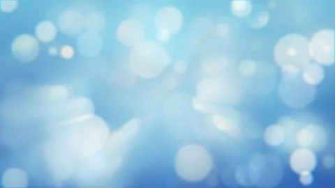 Winter bokeh effect. Cold blue blurred lights. Magical shiny lights. Foto stock