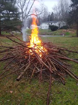 Winter bonfire 스톡 사진