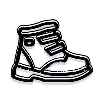 Winter boot icon representing hiking and outdoor footwear 스톡 일러스트