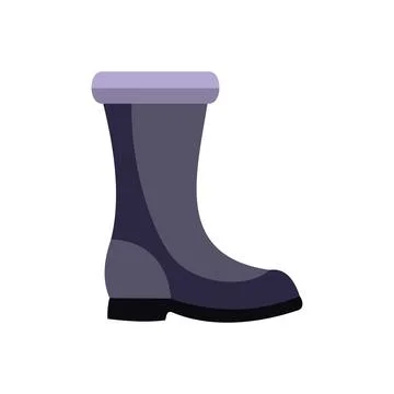 Winter boot protecting from cold weather with fur lining Stock Illustration