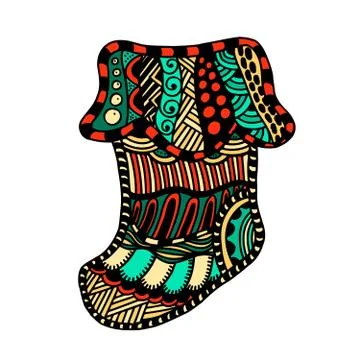 Winter boot zentangle イラスト素材