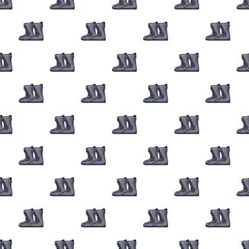 Winter boots seamless pattern for sports background design Illustrazione stock