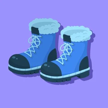 Winter Boots Vector Illustration Stock Illustration