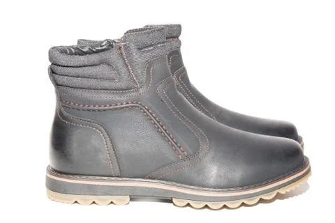 Winter boots on a white background Stock Photos