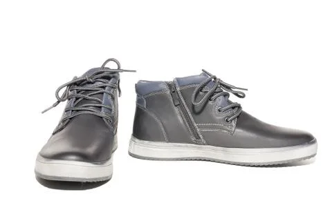 Winter boots on a white background Stock Photos