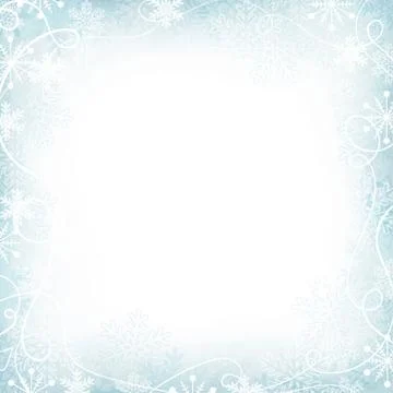 Winter border, vector background. Stock Illustration