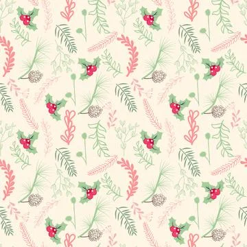 Winter Botanical background Stock Illustration