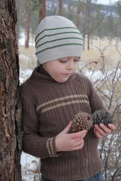 Winter Boy Stock Photos