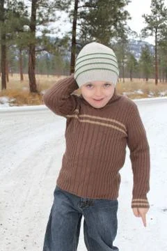 Winter boy Stock Photos