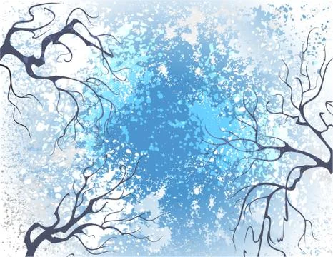 Winter branches Stock Illustration