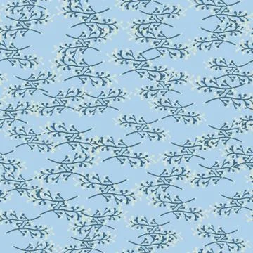 Winter branches seamless pattern. Vintage rustic with twig pattern. Stockillustratie