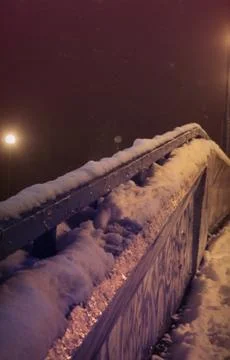 Winter bridge 库存照片