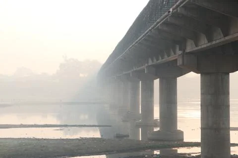 Winter bridge Foto stock