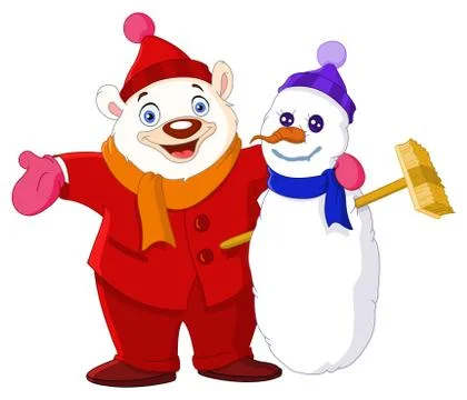 Winter buddies Illustration
