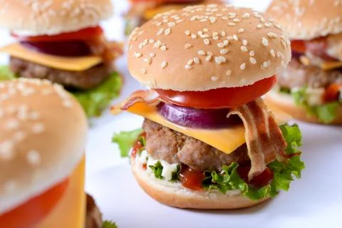 Winter burger Stock Photos