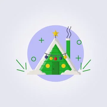 Winter cabin icon vector illustration design Stock Illustration