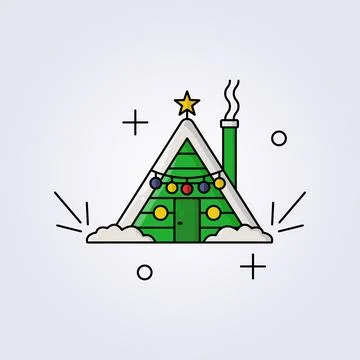 Winter cabin icon vector illustration design Illustrazione stock