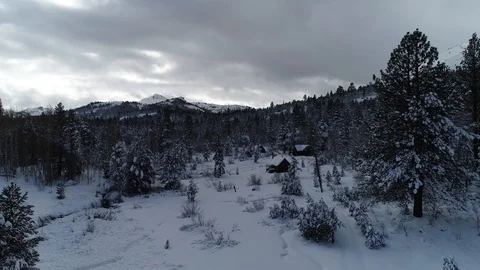 Winter Cabins Stock Footage 101043368