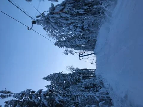 Winter cableway Stock Photos