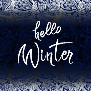 Winter callygraphy design Stock Illustration