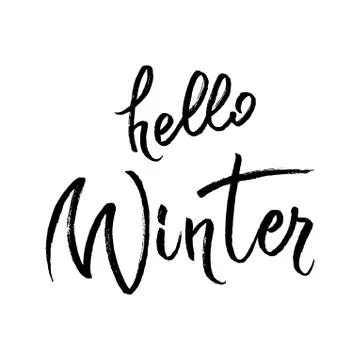Winter callygraphy design Stock Illustration