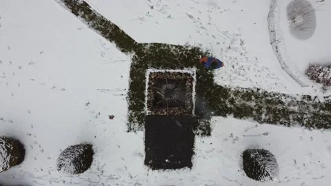 Winter campfire  Stock Footage 230254395