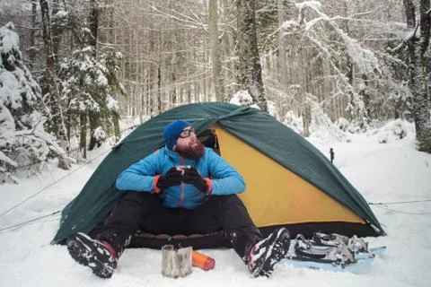 Winter camping or something Foto stock