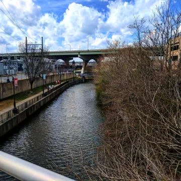 Winter on the canal Foto stock