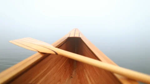 Winter canoeing Video stock 141111828