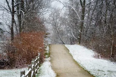 Winter in Canton, Ohio 库存照片