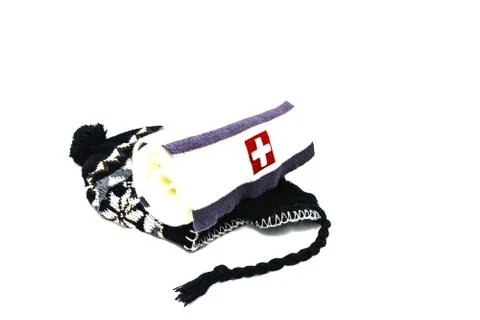 Winter cap and scarf Stock Photos