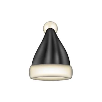 Winter cap in black design Stock Illustration