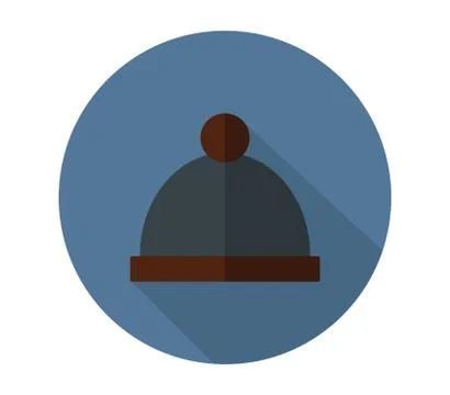 Winter cap icon on white background イラスト素材