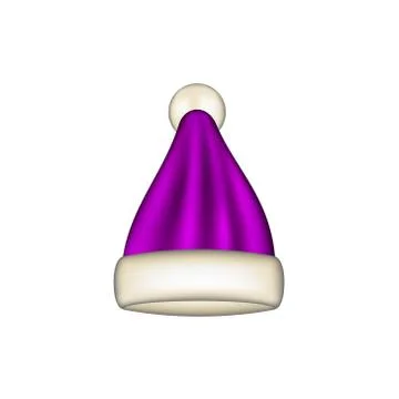 Winter cap in purple design Stock Illustration