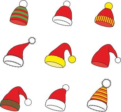 Winter cap set. Stock Illustration