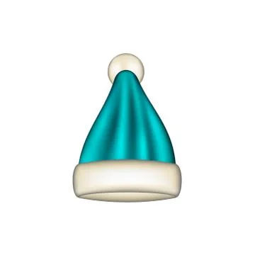 Winter cap in turquoise design Stock Illustration