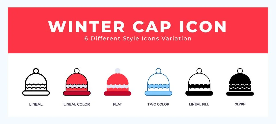 Winter cap vector icon. with different styles vector illustration. イラスト素材