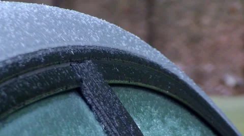 Winter - Car - Passenger Door Opens and Closes Stock Footage 42934304