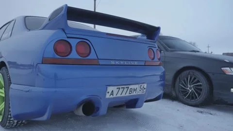 Winter Car racing Stock Footage 157486702