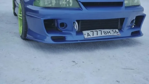 Winter Car racing Stock Footage 157486724