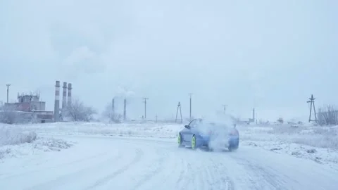 Winter Car racing Stock Footage 157486747