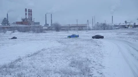 Winter Car racing Stock Footage 157486776
