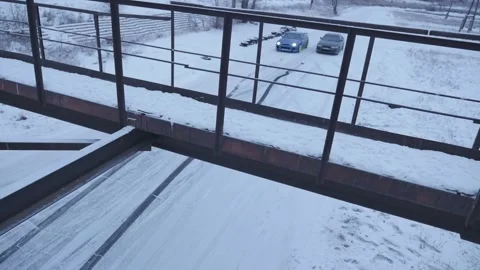 Winter Car racing Stock Footage 157486799
