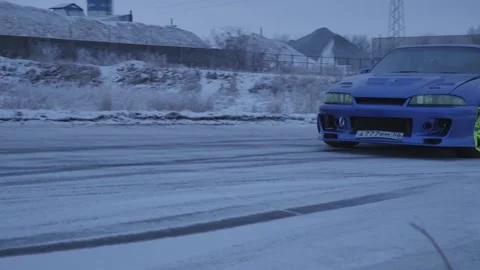Winter Car racing Stock Footage 157498475