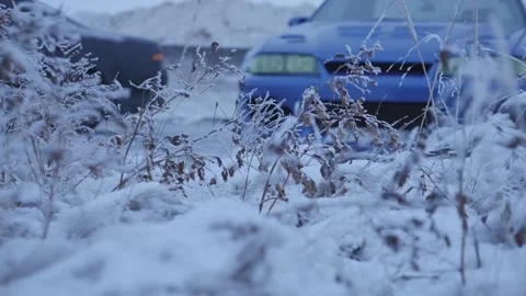 Winter Car racing Stock Footage 157498522