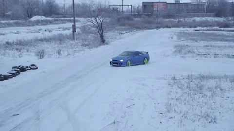 Winter Car racing Stock Footage 157498640